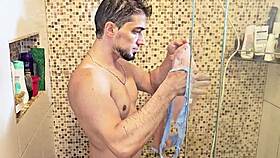 brunette latina milf teases huge clit and big tits in outdoor interview