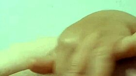 Colombian mature housewife stuffs cucumber deep in bedroom