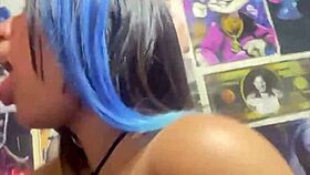 Colombian College Hottie Sucks Huge Cock and Gets Throat Fucked Hard