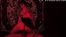 goth girl performs sexy ritual with boyfriend