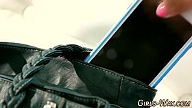 Lost in her hairy pussy, pure lesbian passion!