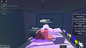 egyptian babe fucks wildly in roblox condo game