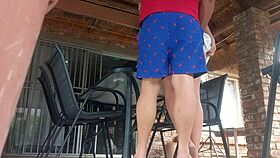 Stepmom's Upskirt Creampie Fuck View From Below