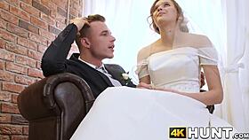 sexy bride bangs stranger as hubby watches 💍🍆😈