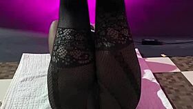 Watch this ebony milf squirt multiple times on sex machine