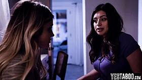 Busty latina milf talks pal into wild foursome fun hey join us