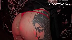 goth girl performs sexy ritual with boyfriend