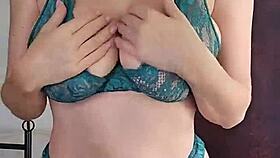 Hot Milf Performs Slow Striptease Dance Teasing Massive Boobs