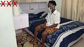 equatorial guinea student goes crazy riding huge ebony cock all season