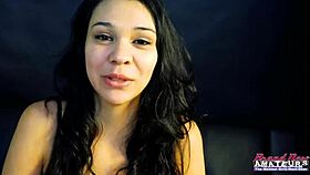 oops i can't stop masturbating this cute brunette sabrina blows juicy cock for hot jizz