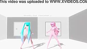 hatsune miku and luka perform world end dancehall nude mod