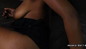 yellow bone ebony slut spreads tight pussy wide open