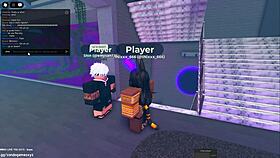 egyptian babe fucks wildly in roblox condo game