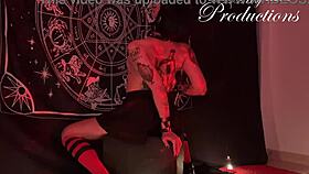 goth girl performs sexy ritual with boyfriend
