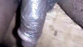 bigblackie shaves and strokes my huge bbc monster 😈🔥