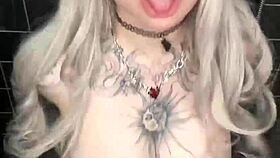 Peep this hardcore deepthroat shower fuck blowjob!