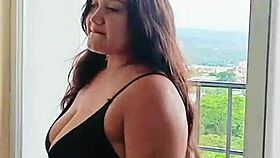 Abandoned curvy ebony bride helped by stranger ends in rough hardcore sex