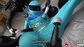 Japanese space uniform babe takes group toy pounding uncensored!