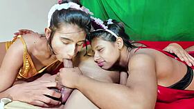 Girls Squirting Wild in Teacher FFM Threesome Orgasm Frenzy