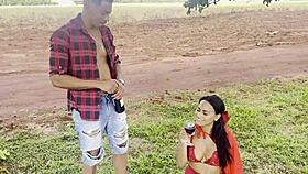 Little Red Riding Hood Meets Horny Woodsman In Forest!