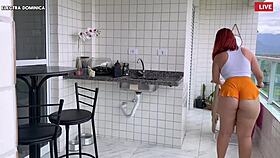 man i hired this brazilian maid her perfect ass made me lose control