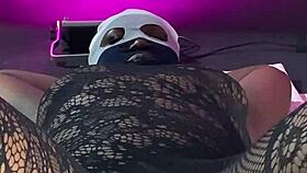 Watch this ebony milf squirt multiple times on sex machine