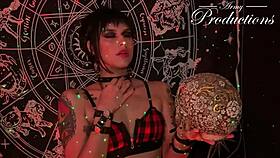 goth girl performs sexy ritual with boyfriend