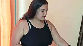 Abandoned curvy ebony bride helped by stranger ends in rough hardcore sex