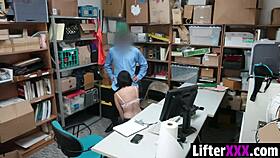 penelope reed caught stealing orgasms hard as officer rips clothes for rough office doggystyle punishment