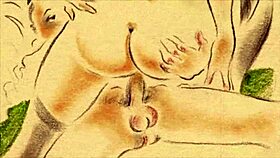 vintage erotic drawings feature hairy retro cartoon art