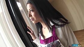 butch babe gropes big tits then deepthroats fat cock hungry