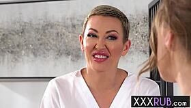 Octavia red's pussy pounded during steamy nuru session