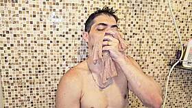 brunette latina milf teases huge clit and big tits in outdoor interview