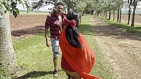 Little Red Riding Hood Meets Horny Woodsman In Forest!