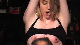 Pierced Blonde Submits to Intense BDSM Spanking and Sucking Domination!