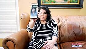 curvy busty winter hill gags on cock deepthroat then bends for hard doggystyle pounding