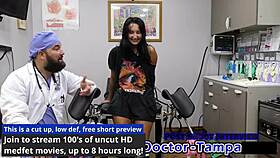 dr tampa chokes petite brunette slave backstage with vibrator creampie