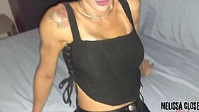 halloween hottie crossdresser sucks massive cock after party