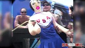 party bus slut twerks wildly with uncensored sexy girls