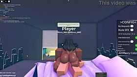 egyptian babe fucks wildly in roblox condo game