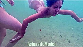 Who wouldn't stare at this all-natural skinny latina flashing her hairy pussy poolside naked?