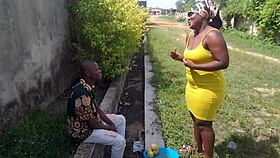 street guy lures fat orange seller inside for rough pussy pounding cum