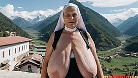 Plump Fantasy Grannies with Huge Saggy Tits in Church