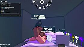 egyptian babe fucks wildly in roblox condo game