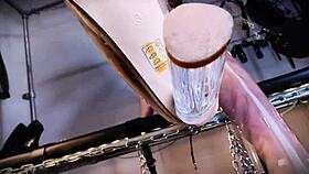 goddess commands slave to bow in latex femdom jerk off tease session