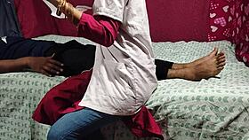 Patient pounds beautiful Indian doctor's tight pussy hard