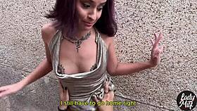 he taked college girl from party to alley fuckd nice