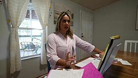 hot milf grabs my huge cock for her steamy video shoot