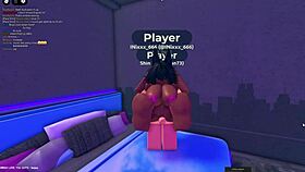 egyptian babe fucks wildly in roblox condo game
