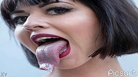 ebony babe sucks big black cock hungrily